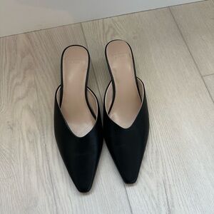 BlackLeather Women's Mules Abercrombie & Fitch